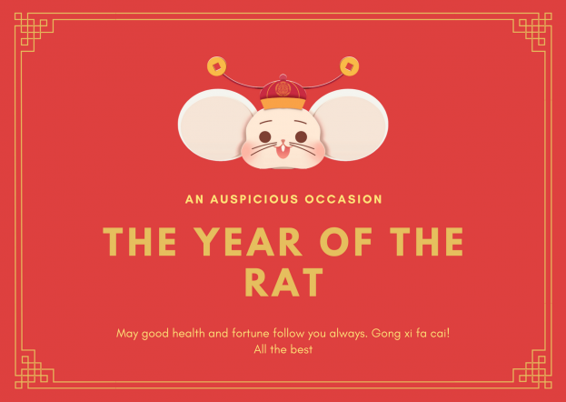 Chinese New Year 2020 Greeting Cards