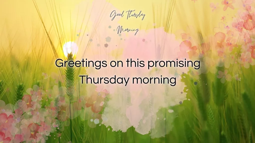 Promising Thursday Morning